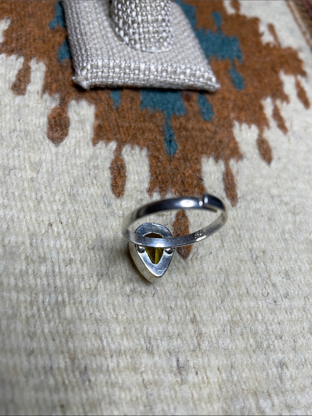 Estate find: Citrine and 925 stamped silver Adjustable Ring beautiful! See Pics - Picture 6 of 8